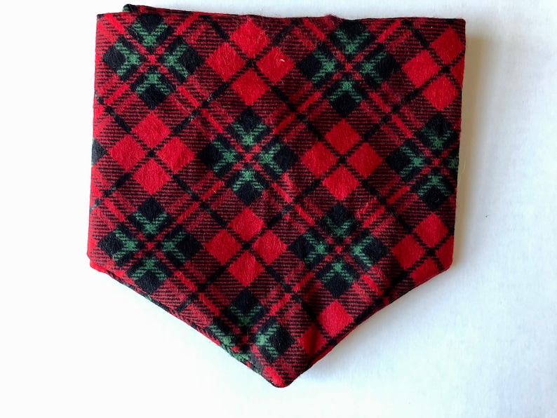 Flannel Christmas Plaid Snap Bandana