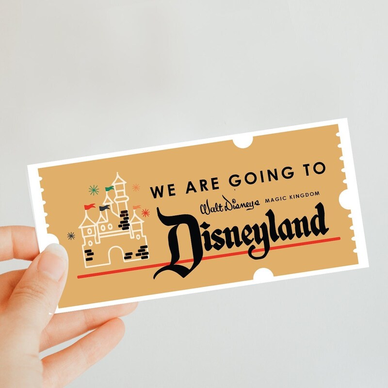 Disneyland Ticket Printable Etsy
