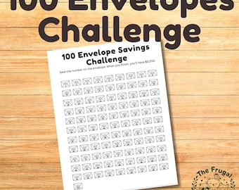 100 Envelope Savings Challenge Printable, Cash Stuffing Tracker, A6 Budget Binder Insert, Money Saving Goal, Digital Download PDF