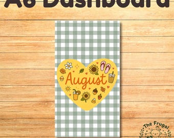 August Planner Dashboard Bundle | A6 Planner Dashboard | Printable Planner Dashboard | Digital Planner Download