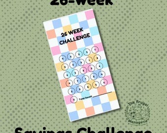 Low Income 26 Week Savings Challenge, A6 Cash Stuffing Tracker, Budget Binder Printable, Small Amount Money Goal, Digital Download PDF