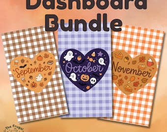 Autumn Planner Dashboard Bundle | A6 Planner Dashboard | Printable Planner Dashboard | Digital Planner Download