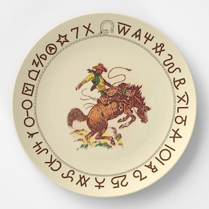 Westward Ho -  'Rodeo' REPRODUCTION - DecoWare - 10" Dinner Plate - Dishwasher Safe, No Melamine