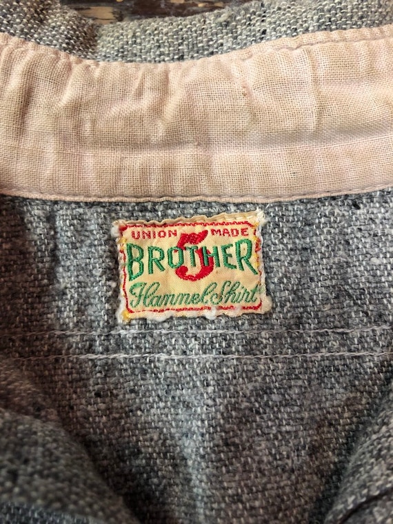 1930's union made 5 brother flannel work shirt