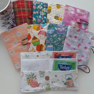 Tea wallet, Travel tea wallet, Teabag holder, teabag case, teabag wallet, Tea Pouch, tea lover, gift, birthday gift, Mother’s Day gift