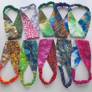 Reversible Headband, Patterned Fabric, Ladies Headband, Elasticated, Hair Accessory, secret Santa, stocking filler gift, Summer Headband