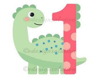Dinosaurs Birthday Numbers PNG SVG, Dinosaur One Year Png, Number One, Dino Birthday Numbers, Number Clipart, Sublimation Digital Download