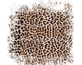 Distressed Leopard PNG, Leopard Background Png, Cheetah Background Sublimation Design