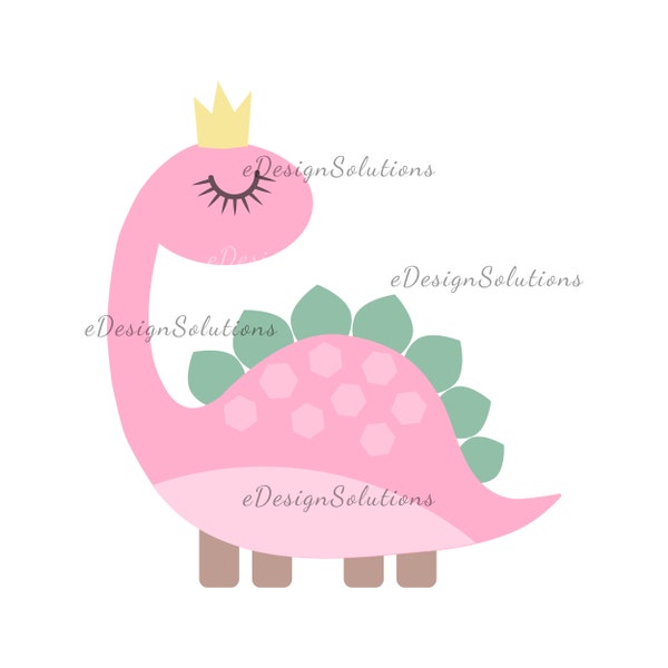 Dinosaur PNG, Dino Clipart, Girl Baby Dinosaur Clipart, Child T-Shirt, SVG Cut file for Cricut