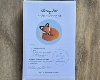 Needle Felted Fox Kit - make a sleeping Fox