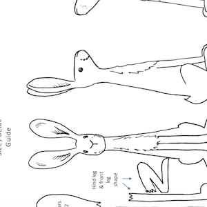 Printable Rabbit Legs Needle Felted Hare ‘PDF’ Instructions - This is NOT a Kit - Etsy