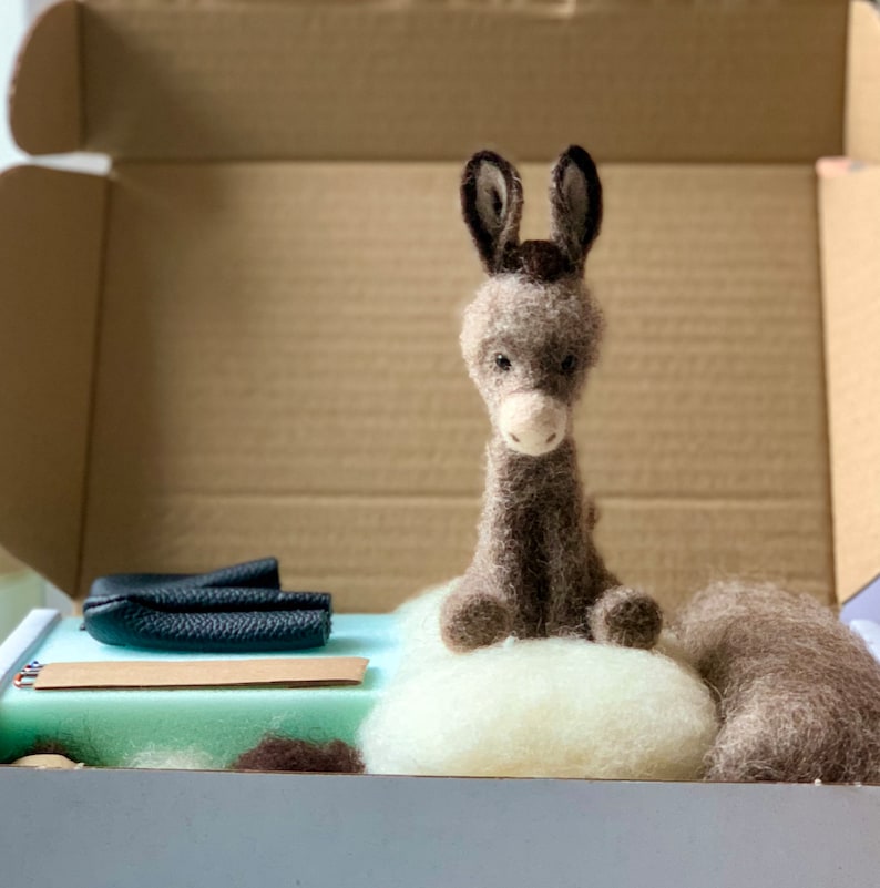 Needle Felted Donkey Kit Etsy