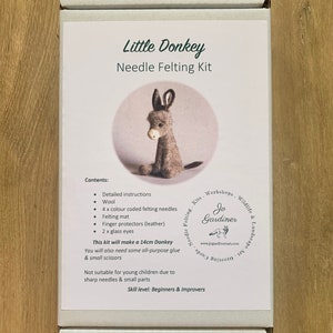 Needle Felted Donkey Kit
