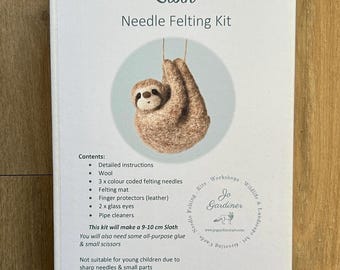 Needle Felted Sloth Kit - Make a Sloth
