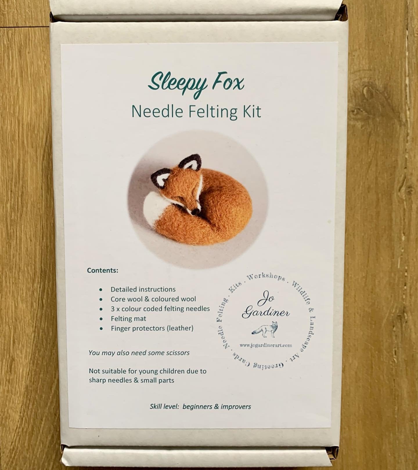 Needle Felted Fox Kit Make a Sleeping Fox Etsy UK