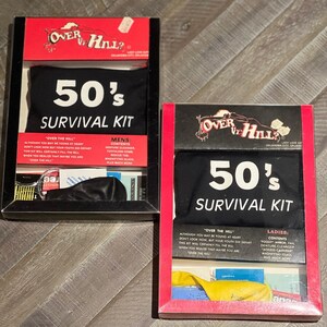 Vintage Over The Hill Kit  Novelty Birthday Present Funny Gag Gift