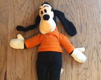 Vintage Walt Disney Productions Goofy Plush Stuffed Goofy Doll