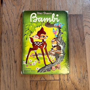 Vintage Golden Book Walt Disney Bambi Book Walt Disney Productions