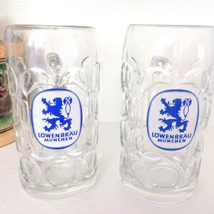Lowenbrau Munchen 1 Liter Beer Glasses Steins Mugs