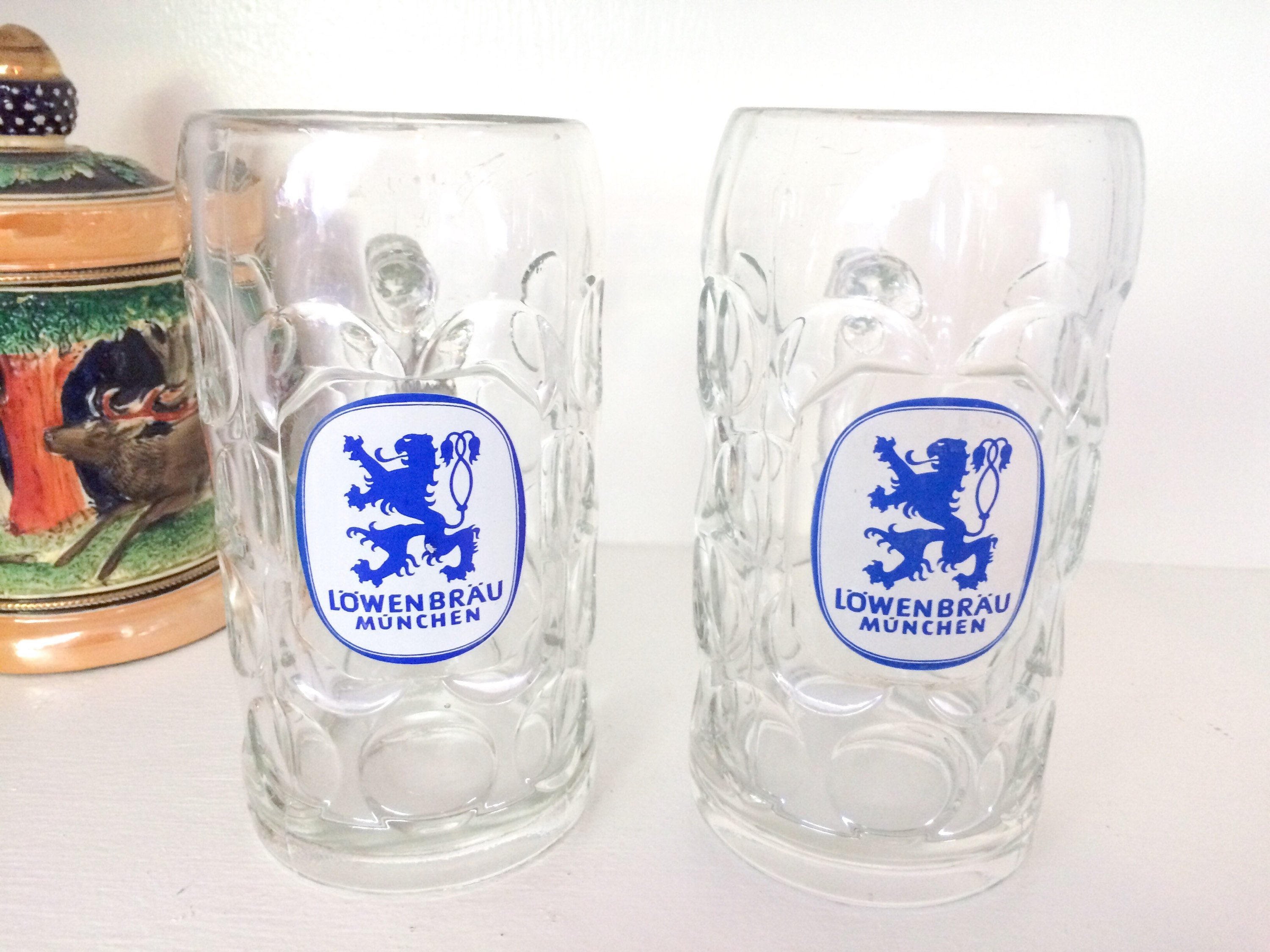 Vintage Löwenbräu München 1L German Beer Stein