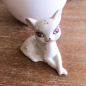 Vintage White Cat Figurine