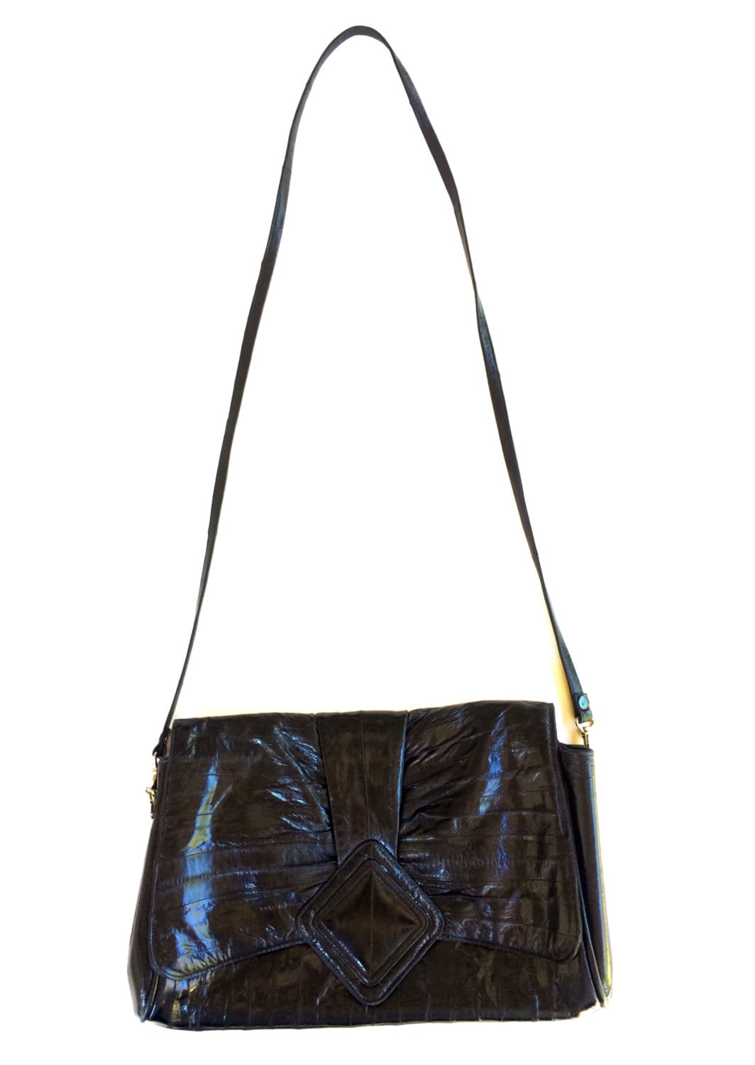 Black Eel Skin Handbag Black Eelskin Clutch - Etsy