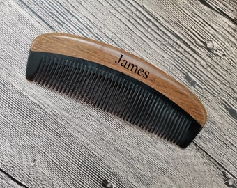 Peine personalizado, peine de cuerno natural, peine grabado, peine de madera personalizado, peine de pelo de cuerno, peine de sándalo, peine de cuerno de búfalo, peine de pelo de madera, 2