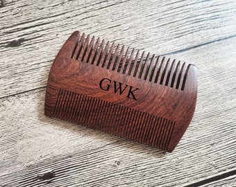 Sandalwood Personalized Comb,Engraved wood comb,Custom Wooden Comb, Beard Comb, Hair Comb,Boyfriend Gift,Husband Gift,Gifts for Dad,BA7