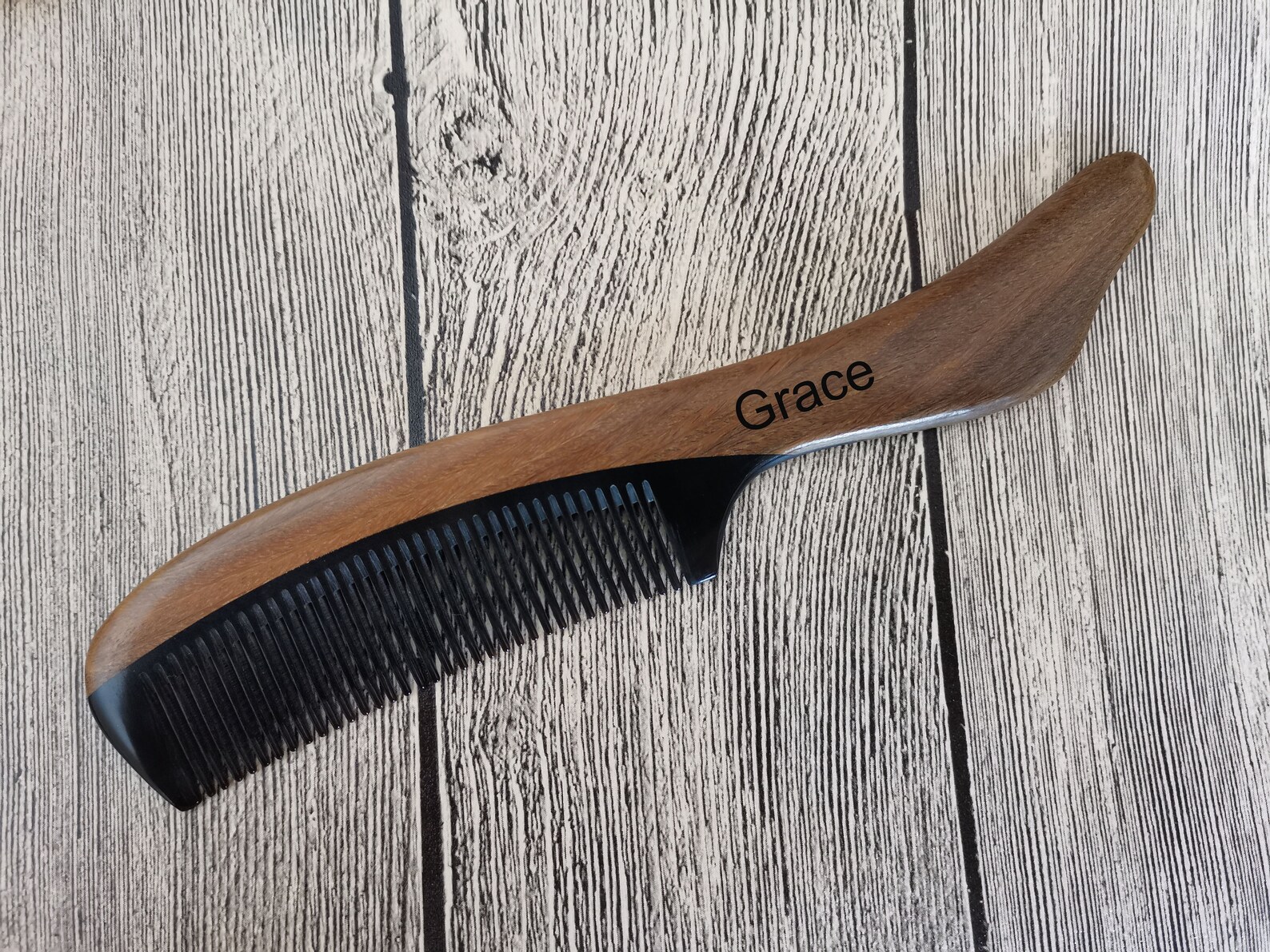 Personalized Comb,natural Horn Comb,engraved Comb,custom Wooden Comb ...