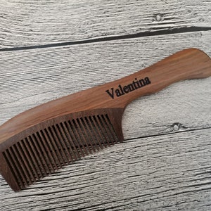 Personalized Comb,Custom Wooden Comb,Hair Comb,Sandalwood Comb,Engraved Wood Comb,Hairbrush Comb,hairstyling,Wooden Hair Comb,AA4