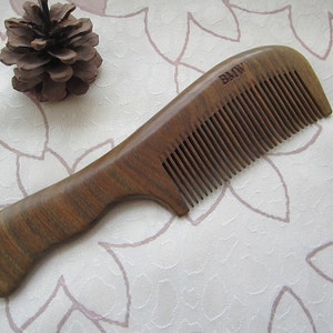 Personalized Comb,Engraved wood comb,Custom Wooden Comb, Hair Comb-Green Sandalwood,Engraved Comb,Hairbrush Comb,hairstyling,BA11