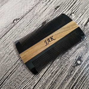 Personalized Comb,Natural Horn Comb,Beard Comb,Double Toothed Comb,Horn Hair Comb,Sandalwood Comb,Buffalo Horn Comb,Wooden Beard Comb,11AK