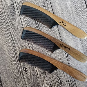 Personalized Comb,Natural Horn Comb,Custom Wooden Comb,Horn Hair Comb,Sandalwood Comb,Buffalo Horn Comb,Engraved comb,Wooden Hair Comb,BA9