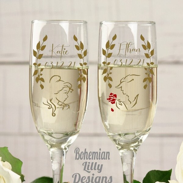 Beauty and the Beast Wedding Invitations Etsy