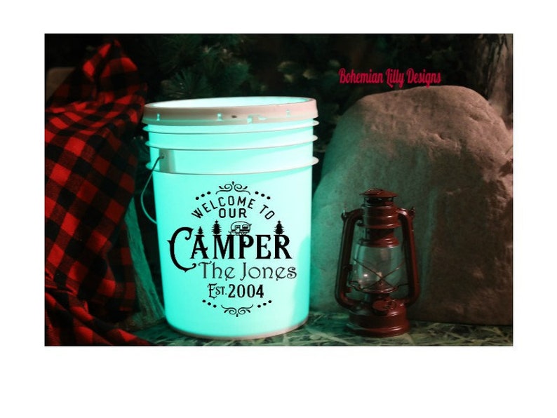 Camping Bucket Decals to Our Camper Personalized Etsy