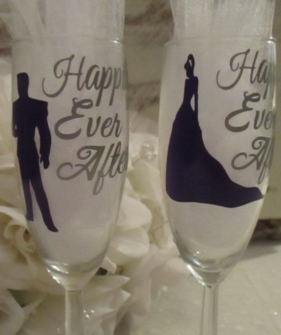 Cinderella Wedding Toast Glasses Unique Champagne Flute Set Etsy