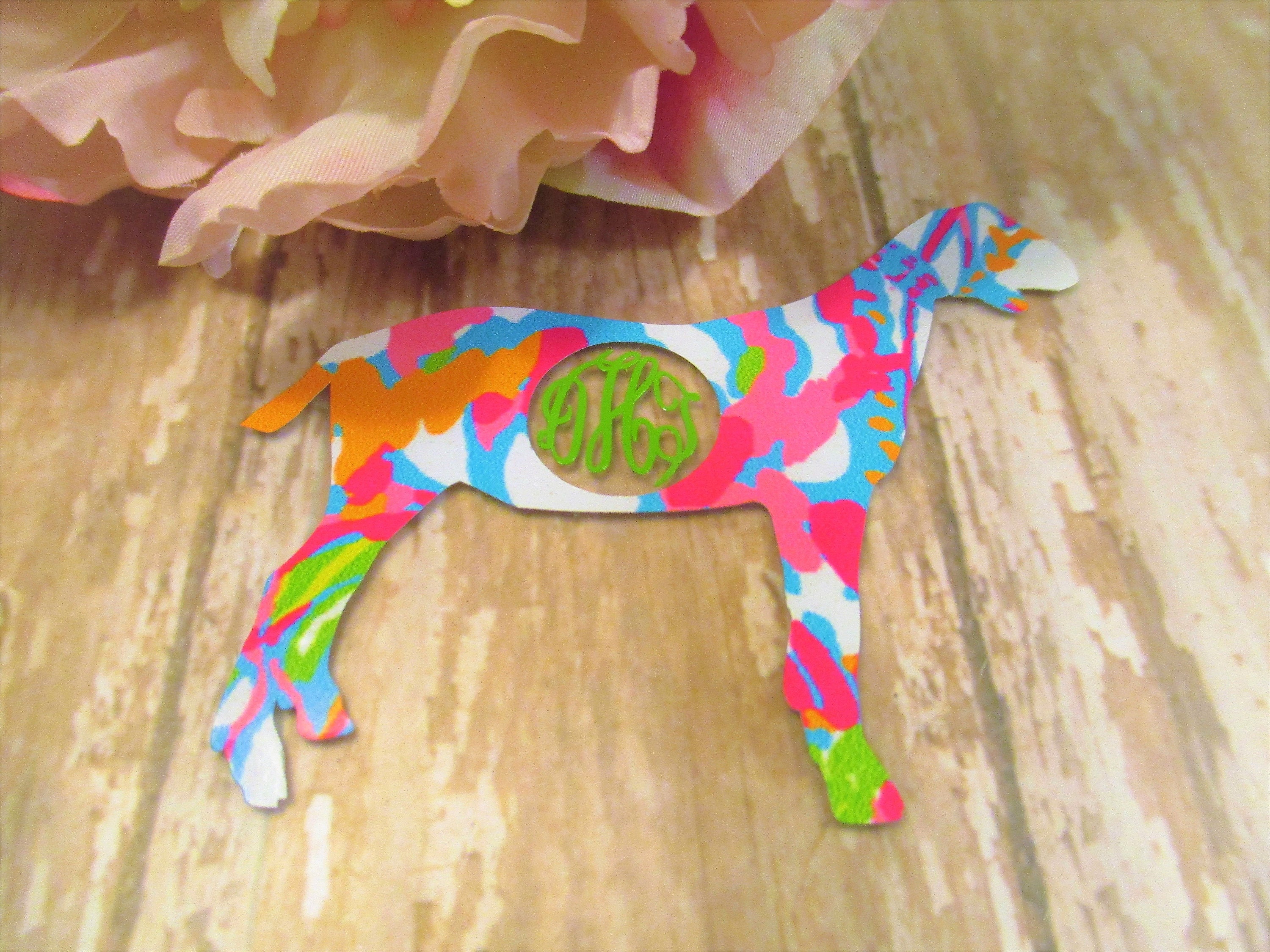 Monogram Goat Vinyl Decal Farm Animal Window Sticker Etsy