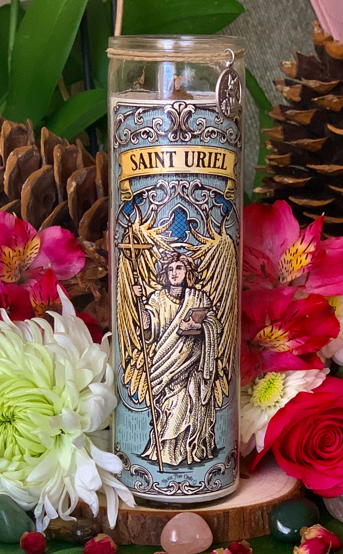 S281 ホルムガード トーベン・ヨルゲンセン クリスタルオブジェ 893刻印 Saint Uriel Candle: Archangel of Wisdom, Handcrafted Soy Wax - Etsy