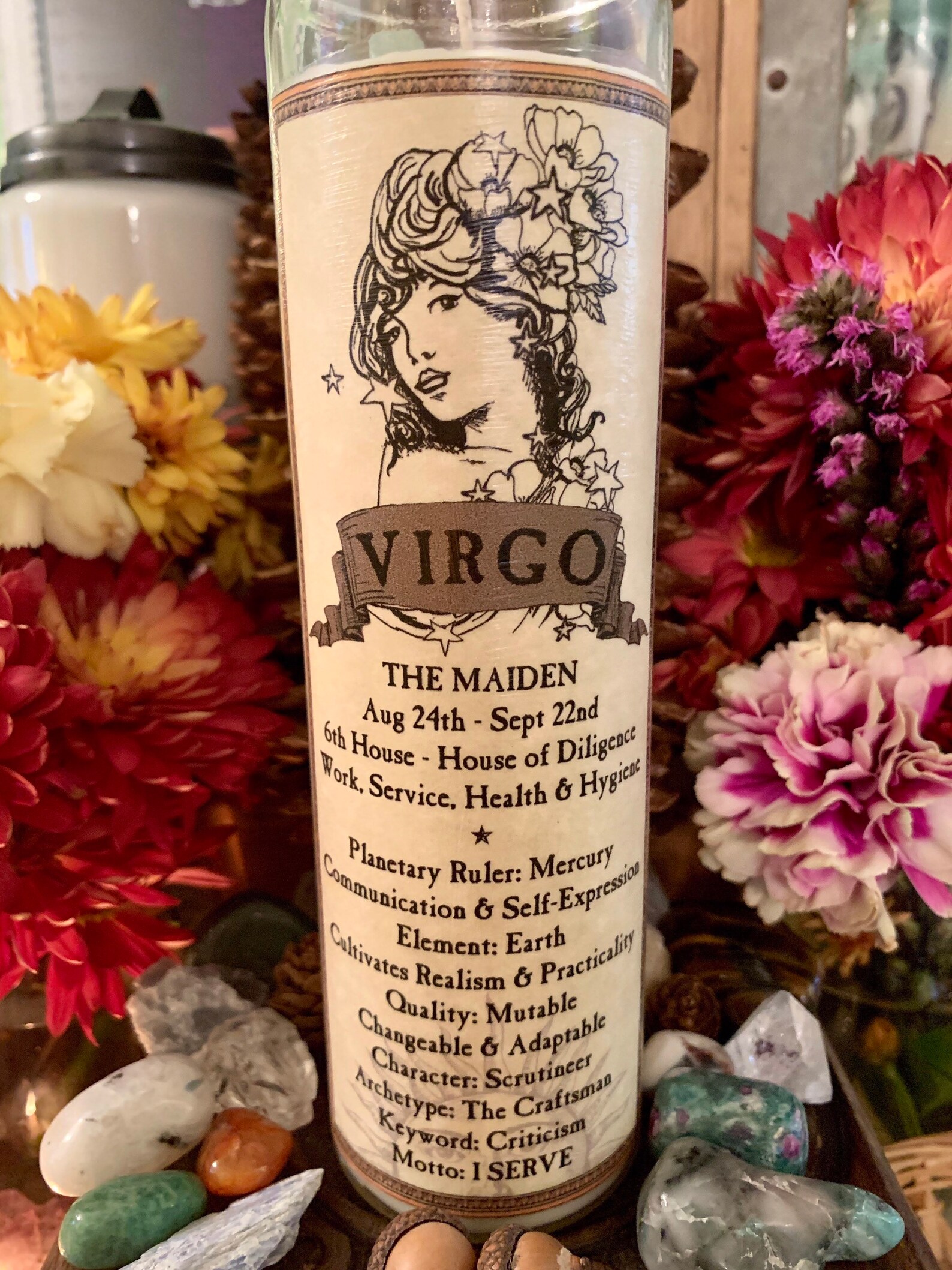 Virgo Candle Whats Your Sign Zodiac Candles Etsy