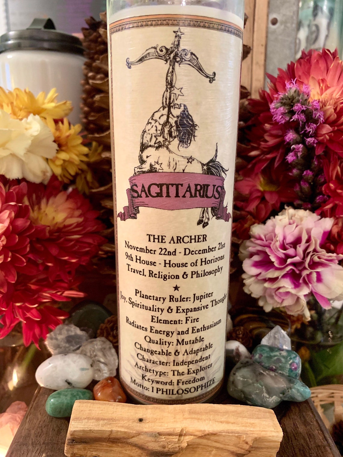 Sagittarius Candle Whats Your Sign Zodiac Candles Etsy Italia