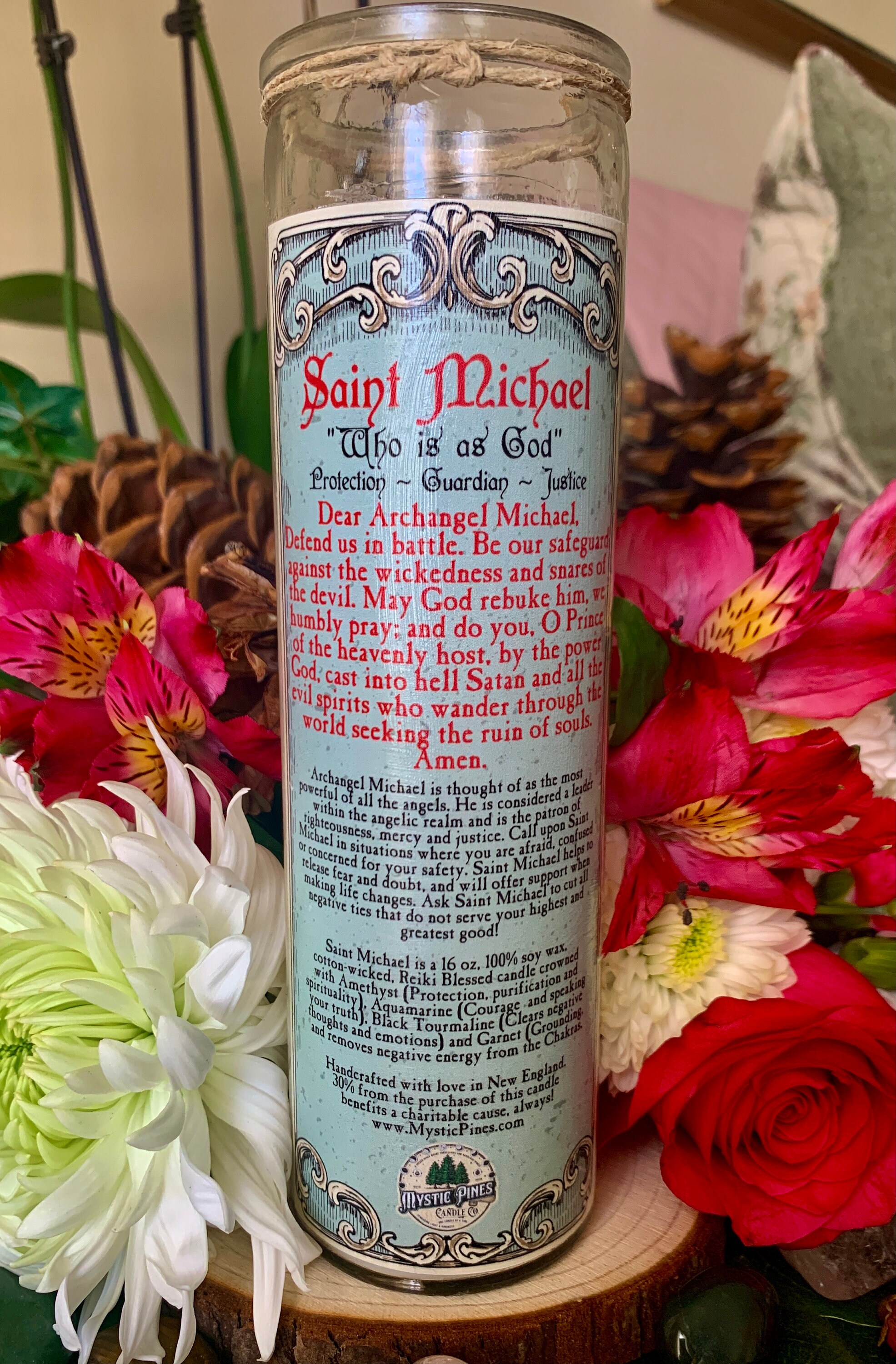 St. Michael Candle Archangel Michael Candle Etsy