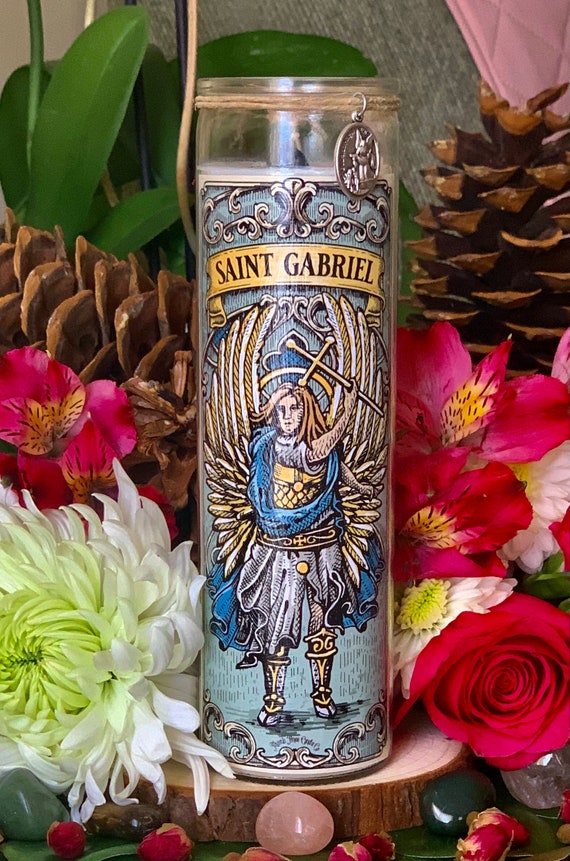 St. Gabriel Candle Archangel Gabriel Candle Etsy
