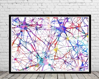 Kortikale Neuronen Kunstdruck Verbindungen Zwischen Etsy