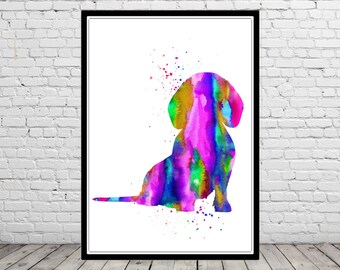 Dackel, Dackel, Dackel, Animal-print, Aquarell Dackel, Dackel Kunst, Hund, Kids Room Decor, Dackel-Poster