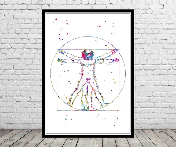 Vitruvian Man L Uomo Vitruviano Leonardo Da Vinci Da Etsy