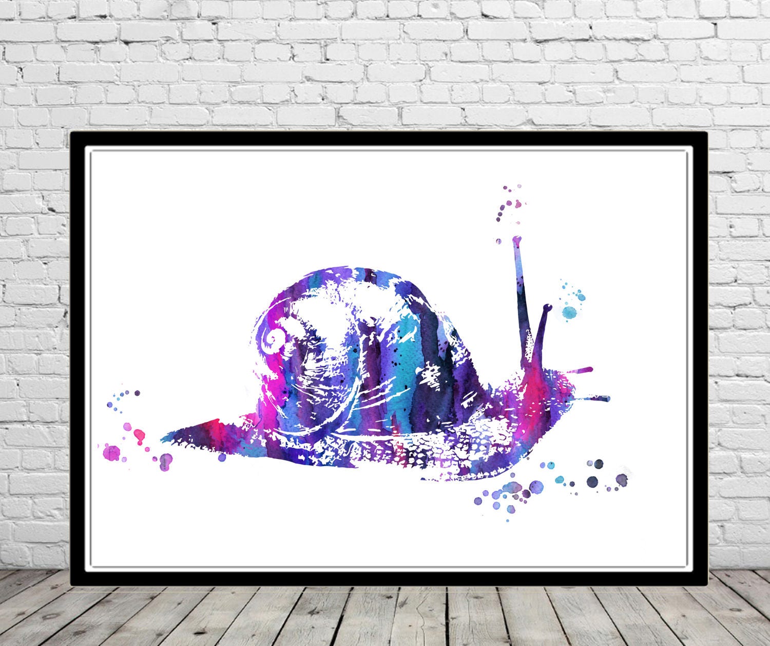 Snail snail decor snail art snail print snail wall art Etsy