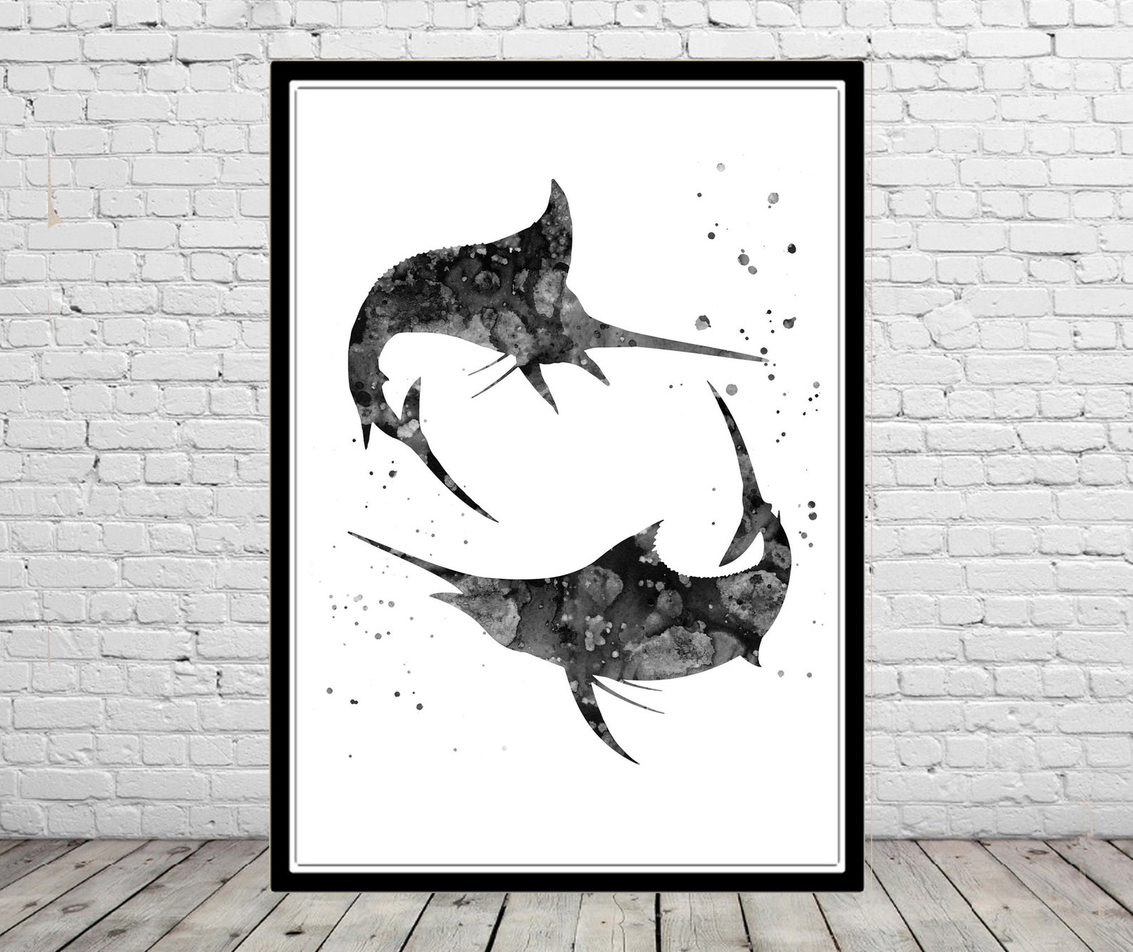 Swordfish Swordfish Watercolor Swordfish Print Swordfish Etsy