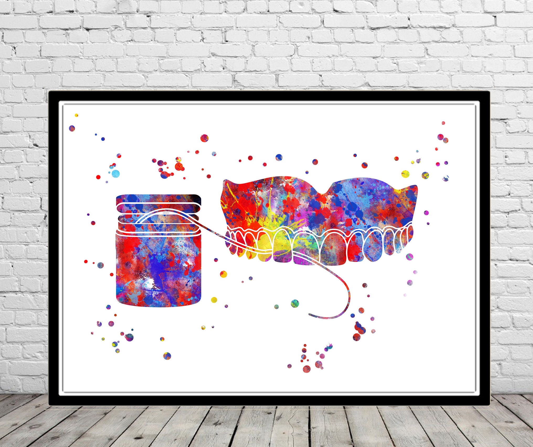 Dental floss floss dental art medical art tooth dental Etsy