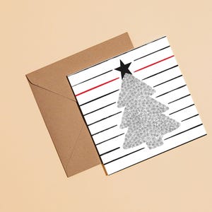 Merry Christmas card to print, printable card, hand drawn, original French card, greeting card, digital art card, Christmas