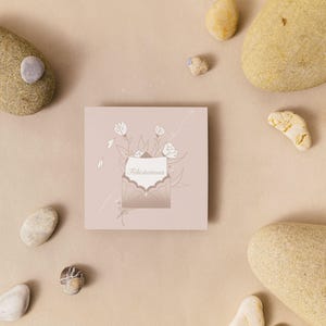 Printable congratulations card, digital floral card, printable card, greeting card, postcard, gift card, minimalist card